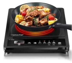 Fornello a induzione singolo portatile 2000W piastra vetro ceramico display Led - Foto 1 di 7