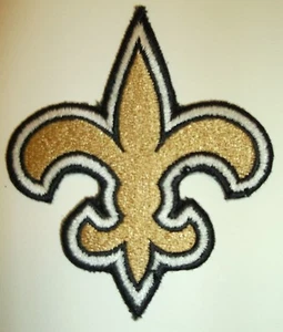 New Orleans Saints Embroidered PATCH~3 1/2" x 2 7/8"~Iron Sew On~NFL~Ships FREE - Picture 1 of 2