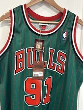Dennis Rodman #91 Chicago Bulls Black Mitchell & Ness Swingman Jersey Mens NWT