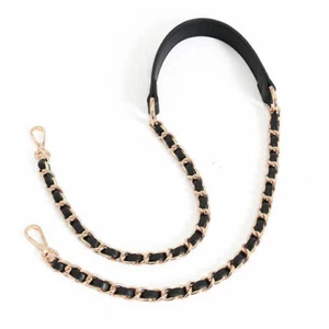 60CM-120CM Shoulder Handbag Metal Leather Chain Replacement Bag Strap Crossbody - Picture 1 of 22