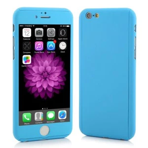 Etui Komórka Ochrona do Samsung Galaxy S6 Full Case Cover Ochrona wyświetlacza 360 Niebieskie - Zdjęcie 1 z 2