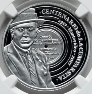 NGC PF70 Uruguay 2017, 100 Years of La Cumparsita, PROOF SILVER 1000 Pesos Coin - Picture 1 of 5