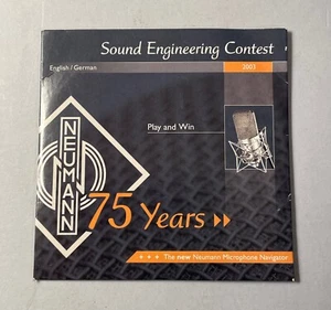 2003 Neumann Microphone Catalog & Sound Engineering Contest - Picture 1 of 4