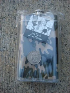 ONE vodka metal alcohol flask bar drink drinking ATL NYC gag novelty camo 5oz - Picture 1 of 10