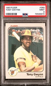 PSA 9 - 1983 Fleer #360 Tony Gwynn RC San Diego Padres HOF - Picture 1 of 2