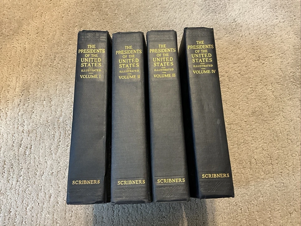 The Presidents of the United States Illustrated 4 Volume Set Scribners 1914 - Imagem 1 de 4