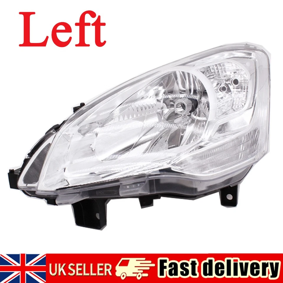 Headlight Headlamp Shell Passenger Side Left For Peugeot Partner MK2 MPV 2015-19 - Image 1 of 4