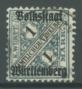 Württemberg Dienstmarken 1919 mit Aufdruck 270 gestempelt - Picture 1 of 1