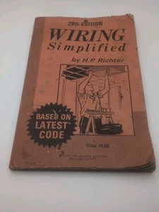 Vintage Wiring Simplified H.P. Richter 29th New Edition1968 Code Electrical Book - Bild 1 von 3