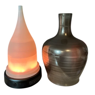 Scentsy Set Teardrop Pedestal Diffuser Base & Evolve Shade Smoke Color Changing - Image 1 of 4