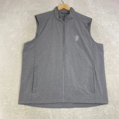 Holderness & Bourne Mens Vest XL Gray Dry Luxe Performance Tailored Fit Golf - Image 1 of 4