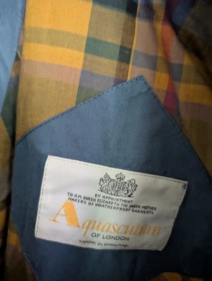Aquascutum Vintage Overcoat Air Force Blue Multisize Storm Flap/ Back Vent/Belt - Image 1 of 4