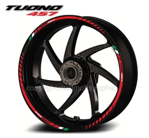 Wheel decals stickers rim stripes for aprilia racing Tuono 457 graphics red - Picture 1 of 3