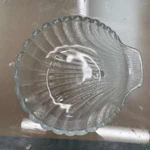 Anchor Hocking Vintage Muschelschale Salat Servierschüssel, klar Milchglas - Bild 1 von 3