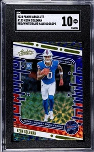 2024 Panini Absolute Keon Coleman Kaleidoscope Red White Blue RC #133 Bills SGC - Picture 1 of 2