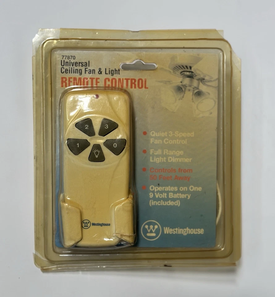Westinghouse Ceiling Fan Remote Control 3 Speed Full Range Light Dimmer 77870 - Image 1 of 4