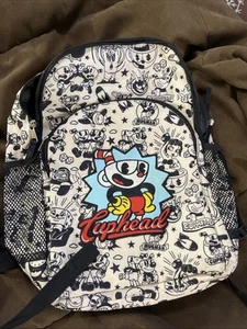 Mochila Escolar Cuphead & Mugman Loungfly Campamento VIAJE Bolsa para Libros Nueva - Imagen 1 de 7
