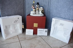 Lenox Lynn Bywaters Holiday Harmony Snowmen Statue Singing Christmas FREE SHIP - Picture 1 of 8