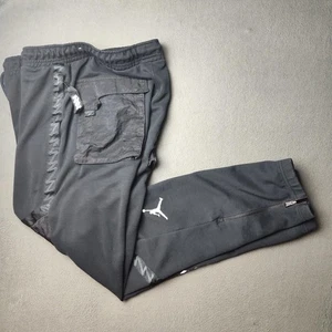 Jordan Pants Mens Large Black Zion Jumpman Cargo Joggers Ankle Zip DH0584 - Picture 1 of 16