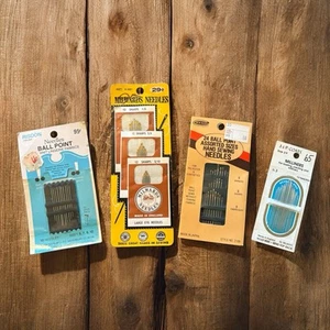 Vintage Sewing Needles Lot 4 Packs Milwards Penn Risdon Milliners Ball Point - Picture 1 of 6