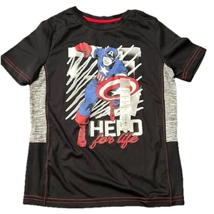 Jumping Beans Avengers schwarz grau aktiv schnelltrocknend T-Shirt Jungen Größe 6 NEU Neu mit Etikett - Bild 1 von 3