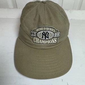 World Series 1999 New York Yankees Champions MLB Embroidered Tan Baseball Hat  - Picture 1 of 7