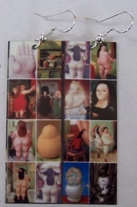 ORECCHINI OPERE D' ARTE Botero collage - Foto 1 di 1