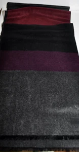 Original Carlo Colucci Schal 100 % Seide Seidenschal anthrazit-beere Two Face