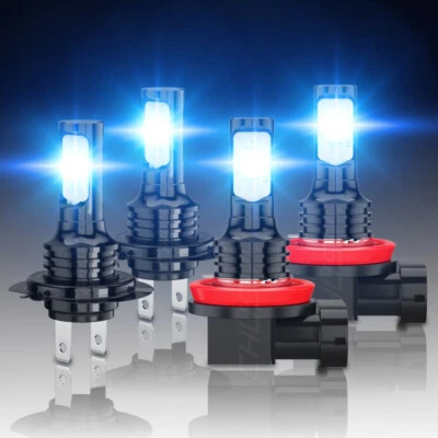 For Kia Soul 2012-2013 4x Combo LED Headlight Bulbs Kit Blue High Low Beam - Image 1 of 4