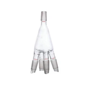 24/40 Glass Cow Distillation Receiver Lab Vacuum Distribution Adapter 5-Way - Picture 1 of 1