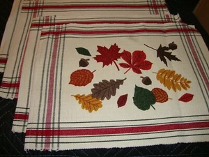 "ERNTE" HERBST HERBST 6tlg Deko Tischsets Blätter 100% Baumwolle Made India 205 - Bild 1 von 4