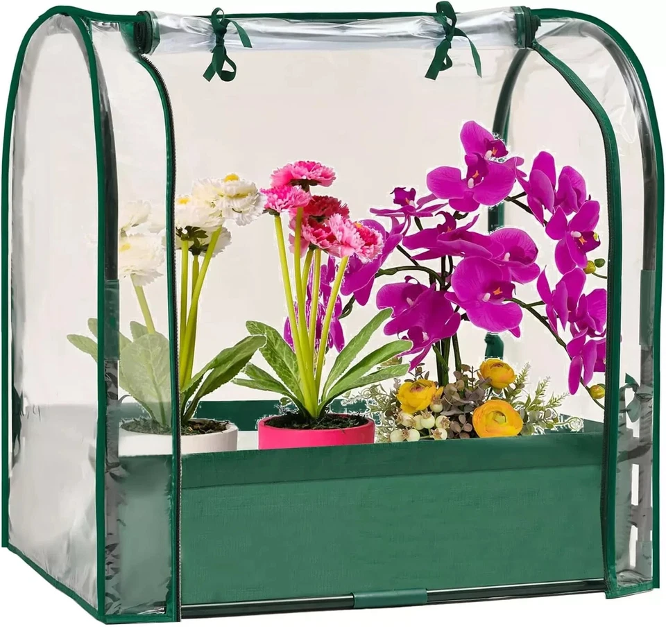 Mini mesa jardín invernadero vivero cubierta de plantas tienda cúpulas de humedad para interior Foto 1 de 4