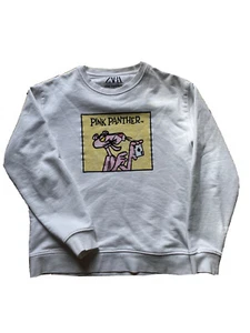 Zara Long Sleeve Pink Panther White Sweatshirt Womens Small - Picture 1 of 3