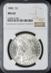 1882 Morgan Silver Dollar - NGC MS63 - ✪COINGIANTS✪ - Picture 1 of 2