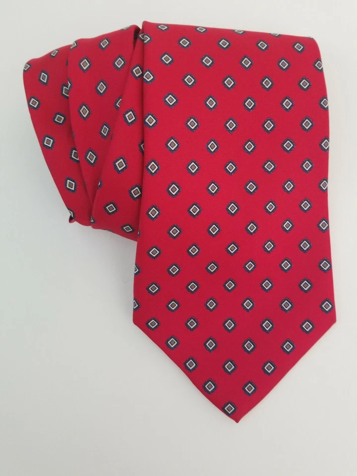 Neck Tie 59 Inch Long Men Necktie Stafford Red Blue Green Geometric Classic  - Image 1 of 4