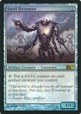 MTG Magic the Gathering Magic 2011 M11 FOIL Steel Overseer 'MP MODERATE PLAY!