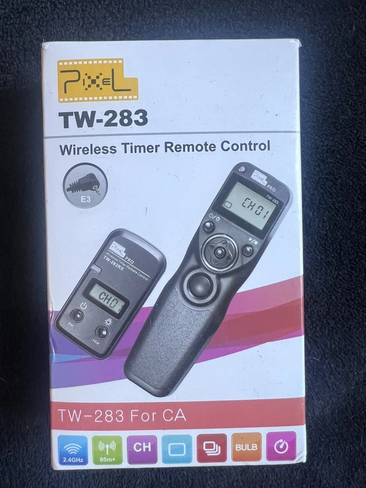 PIXEL TW-283 DC2  Wireless Timer Remote Control Shutter Release for Cannon - Image 1 of 1