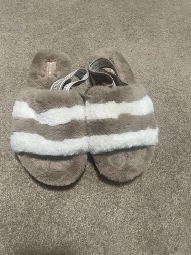 Sandali Koolaburra by Ugg donna FUZZ'N II taglia 8 slingback slide sandalo beige