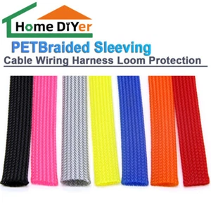 PETBraided Sleeving - Geflechtkabel Kabelbaum Kabelbaum Schutz 25 mm - Bild 1 von 19