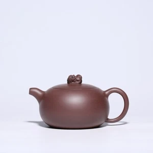 Handmade Tea Pot Ball Shaped Infuser Holes Real Yixing Zisha Dahongpao Clay Pot - Picture 1 of 14