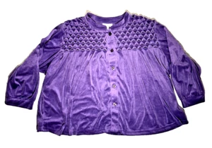 Only Necessities Women’s 4x 34/36 Bed Jacket Purple - Picture 1 of 10