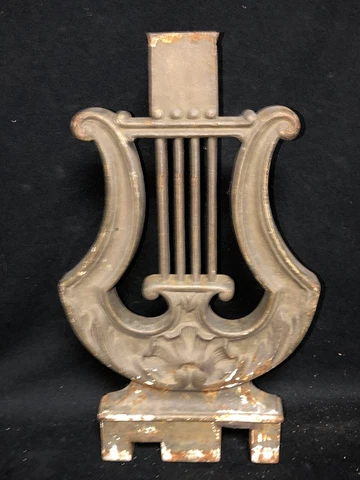 1930’s 15 7/8” Cast Iron Organ Pedal Pediment Cover