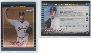 2002 Bowman Chrome Draft Picks & Prospects /50 Matt Pender #BDP60 Rookie RC