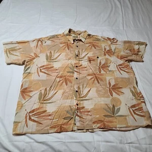 Natural Issue hawaiianisches Hemd Knopfleiste Herren Größe XL Pfirsichtopf Fernblatt - Bild 1 von 16