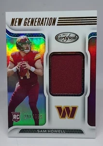 2022 Panini Sam Howell New Generation /399 Patch Relic Rookie #NGJ-SH - Picture 1 of 2