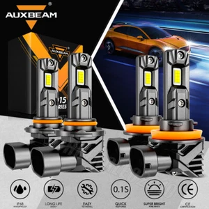 AUXBEAM H11 9005 Canbus Bombillas LED Blanco Alto Bajo haz Sin Ventilador Real 1:1 - Imagen 1 de 15