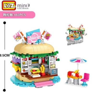 LOZ MINI Blocks - Building Toys Bricks - Burger Shop - Style 1730 - 443pcs - Image 1 of 3