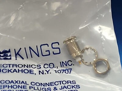 (1PC) 1074-1 RF COAXIAL CONNECTORS RCPT, BKHD, K-LOC - Image 1 of 4