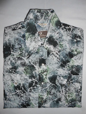 Vintage Men's JC Penney Western Apparel 1970s Pearl Snap Button Multicolor 17-35 - Image 1 of 4