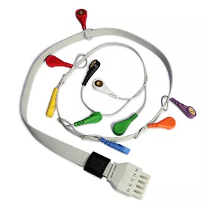 Máquina de ECG/EKG de 10 cables cable de plomo, Snap, Holter Grabadora ECG Monitor TLC5000 Cable - Imagen 1 de 1